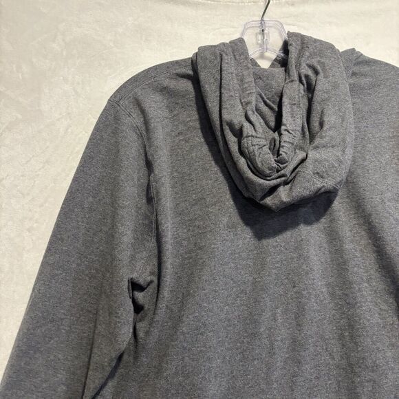 Nike Sportswear Club Men's Medium Jersey Pullover Hoodie Gray Swoosh Spellout - Picture 8 of 14